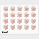 Gemaakt van liefdesroze roze roodbruine lips Kiss Ronde Sticker (Vel)