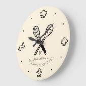 Gemaakt van Love Cute Baking Whisk Bleek Yellow Grote Klok (Hoek)