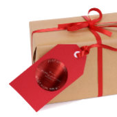 Gemaakt van Love Steel Red Burgundy Metallic Shiny Ronde Sticker