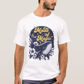 Gemaakt van magie - Boho Whale Floral Natuur Summe T-shirt (Voorkant)