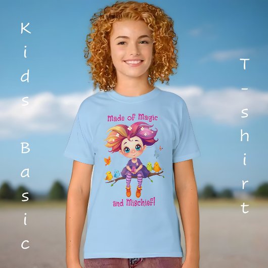 Gemaakt van Magie en Mischief Rainbow Pixie en Vog T-shirt