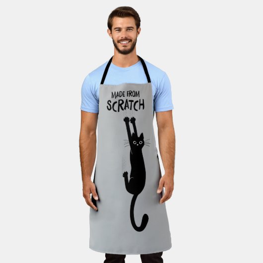 gemaakt van schotel-kat op Apron Schort (Gedragen)