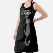 Gemaakt van Scratch Grappige Tabby Kat Hanging On Schort (Insitu)