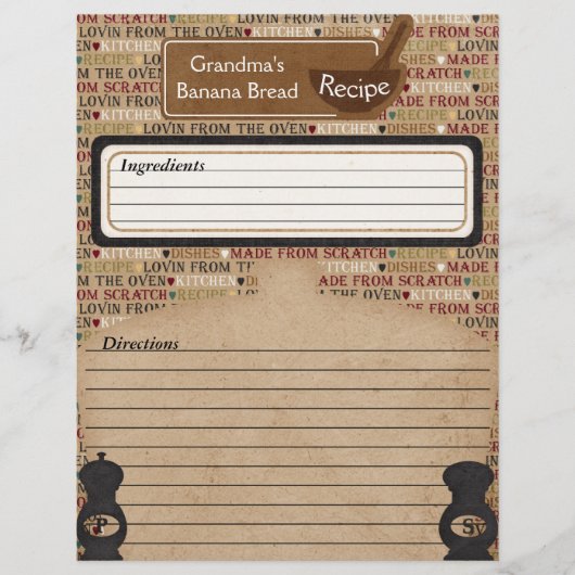 Gemaakt van Scratch Matching Recipe Set Insert (Voorkant)