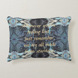 "Gemaakt van Stardust" Acryl Pour Geïnspireerd Accent Kussen