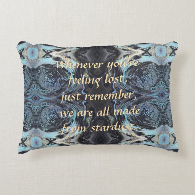 "Gemaakt van Stardust" Acryl Pour Geïnspireerd Accent Kussen (Voorkant)