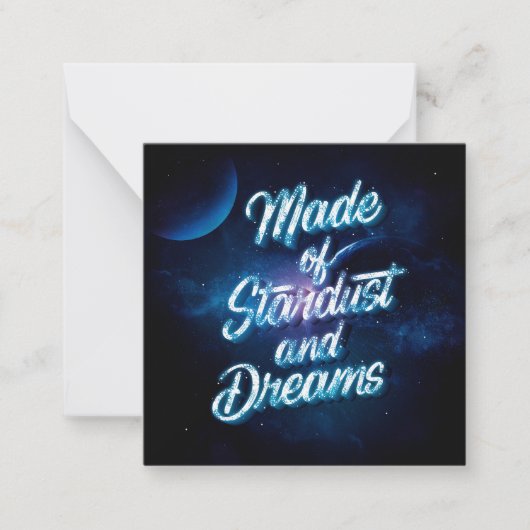 Gemaakt van Stardust and Dreams Stationery Note Ka Notitiekaartje (Voorkant)