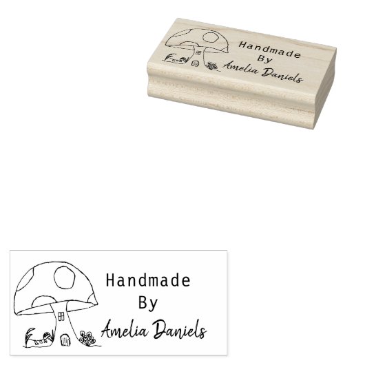 gemaakt van toadstool, zelfinnemend rubberstempel (Gestempeld)