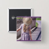 Gemaakt van vriendelijkheid, een Autism-bewustmaki Vierkante Button 5,1 Cm (Voorkant /achterkant)