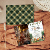 Gemaakt Vier Avontuur Camping 4e Verjaardag Foto Kaart