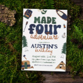 Gemaakt voor avontuur 4e verjaardag uitnodiging