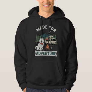 Gemaakt voor Avontuur Samoyed Hond Kamperen Hoodie
