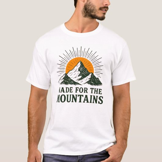 Gemaakt voor de bergen t-shirt (Voorkant)