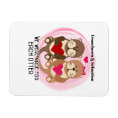 Gemaakt voor elk otter Cute Animal Couple met hart Magneet (Horizontaal)