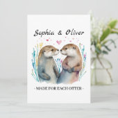 Gemaakt voor elkaar Otter Liefde Valentijnsdag Kaart (Staand voorkant)