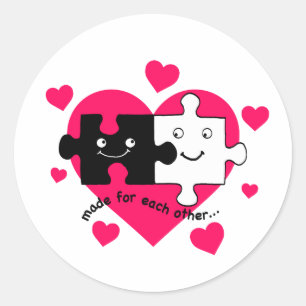 Gemaakt voor elkaar! ronde sticker