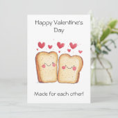 Gemaakt voor elkaar - Schattige & Punny Valentijn' Kaart (Staand voorkant)