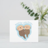 Gemaakt voor elke otter, cute Valentijnsdag pun Briefkaart (Staand voorkant)