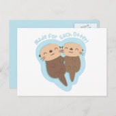 Gemaakt voor elke otter, cute Valentijnsdag pun Briefkaart (Voorkant / Achterkant)