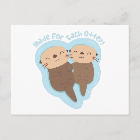 Gemaakt voor elke otter, cute Valentijnsdag pun Briefkaart (Voorkant)
