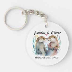 Gemaakt voor elke otter Love Valentijnsdag Sleutelhanger