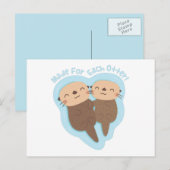 Gemaakt Voor Elke Otter, Schattige Valentijnsdag G Briefkaart (Voorkant / Achterkant)