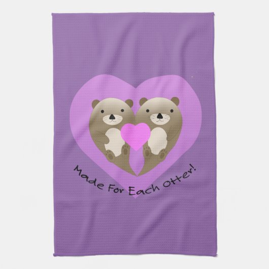 Gemaakt voor elke otter theedoek (Verticaal)