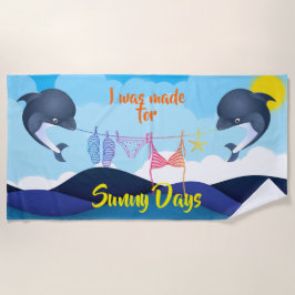 Gemaakt voor het 'Sunny Days Dolphin Blue Ocean Co Strandlaken