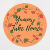 Gemaakt voor je cirkelstickers vallen bladeren labels (Design 2)