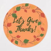 Gemaakt voor je cirkelstickers vallen bladeren labels (Design 1)