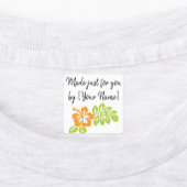 Gemaakt voor jou door Jouw naam Iron-On Labels (Aangebracht)