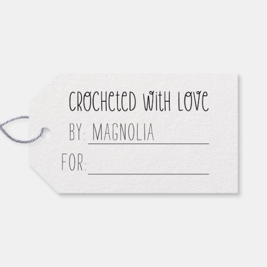 Gemaakt voor jou met liefde en haakgaren cadeaulabel (Achterkant Horizontaal)