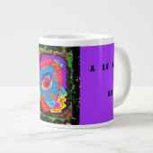 Gemaakt voor kunstliefhebbers abstract design grote koffiekop (Voorkant rechts)