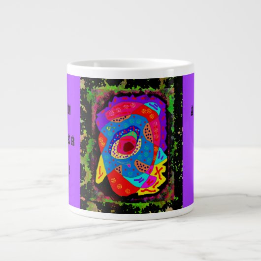 Gemaakt voor kunstliefhebbers abstract design grote koffiekop (Voorkant)
