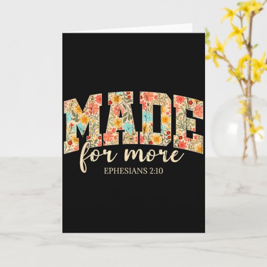 Gemaakt voor meer, Efeziërs 2 10 bloem, christelij Kaart (Gele Bloem)