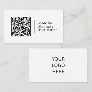 Gemaakt voor Momenten die Tellen Aanpasbare QR Visitekaartje