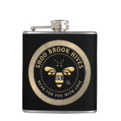 Gemaakt voor u Appiary Naam Koper en Zwarte Honing Heupfles (Voorkant)