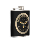 Gemaakt voor u Appiary Naam Koper en Zwarte Honing Heupfles (Rechts)