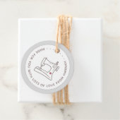 Gemaakt voor u met liefde naaimachine & hart bedankjes labels (In situ)