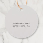 Gemaakt voor u met liefde naaimachine & hart bedankjes labels (Achterkant)