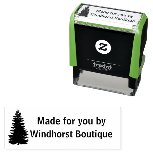 Gemaakt voor u Stempel met een Silhouette Tree (In situ)