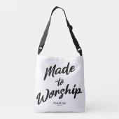 Gemaakt voor Worship Psalm 95:1 Crossbody Tas (Achterkant)