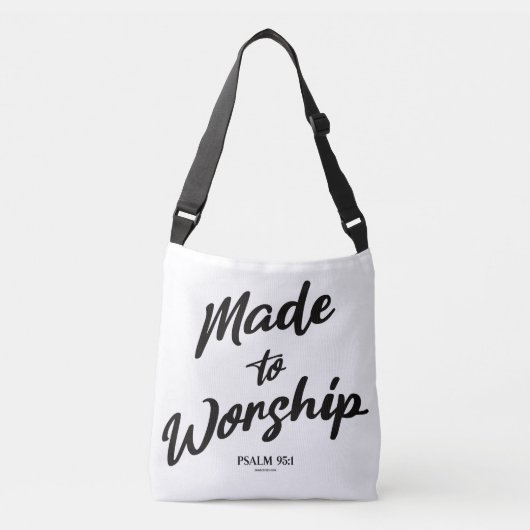 Gemaakt voor Worship Psalm 95:1 Crossbody Tas (Voorkant)