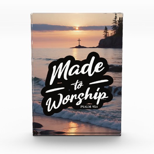 Gemaakt voor Worship Psalm 95:1 Fotoblokken (Voorkant)