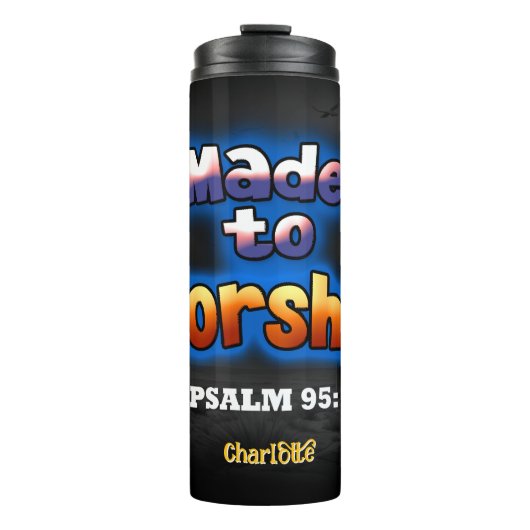 Gemaakt voor Worship Psalm 95:1 Thermosbeker (Voorkant)