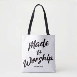 Gemaakt voor Worship Psalm 95:1 Tote Bag