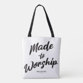 Gemaakt voor Worship Psalm 95:1 Tote Bag (Achterkant)