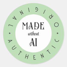 Gemaakt zonder AI-Stickers Ronde Sticker