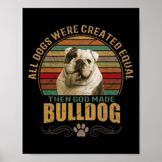 Gemaakte Bulldog Poster (Voorkant)
