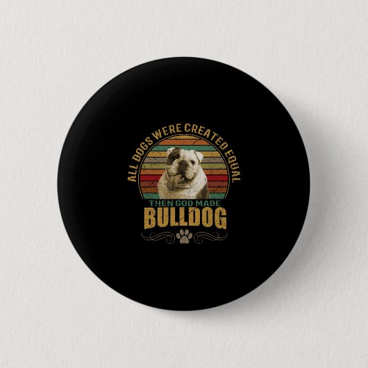Gemaakte Bulldog Ronde Button 5,7 Cm (Voorkant)